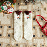 SANTA CLAUS FUZZY CHRISTMAS SOCKS GIFTS FOR WOMEN_CWMS0766