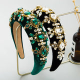 NEW GLASS DIAMOND HIGH HEAD SPONGE HEADBAND_CWAHA2121