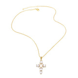 Vintage Virgin Mary Cross Pendant Necklace