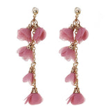 LONG TASSEL FLOWER EARRINGS NEW BOHO CHIC DESIGN_CWMM6272