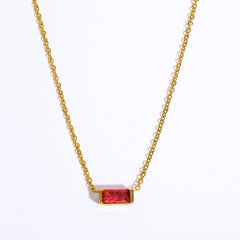 Vintage Artistic Birthstone Necklace_Cwmm5544
