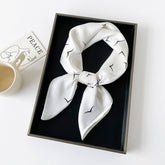 LETTER PRINT SATIN SQUARE SCARF FOR WOMEN_CWASC0810