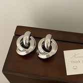 Womens Versatile Metal Elegant Hoop Earrings