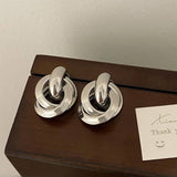 Womens Versatile Metal Elegant Hoop Earrings