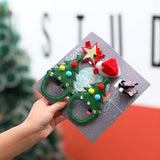 CHRISTMAS HAIR CLIP GLASSES SET KIDS GIFT 4PCS_CWMM1917