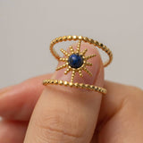 DOUBLE ROW INLAY NON FADING RING_CWAJE1388