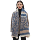 LEOPARD JACQUARD SCARF UNISEX WINTER KNIT WRAP_CWASC0860
