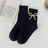 Women New Pearl Solid Color Socks_Cwms0468