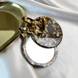 MULTICOLOR ACETATE RABBIT SHAPED MAKEUP MIRROR_CWMM6392