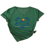 SLIM V NECK T SHIRT GULF OF MEXICO EST PRINT_CWTTS1538