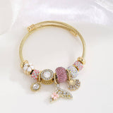 GOLD STAINLESS STEEL DOLPHIN TAIL BRACELET_CWMM8490