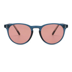 FASHIONABLE FAUX ACETATE ROUND FRAME SUNGLASSES_CWASG0506