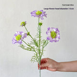 SINGLE STEM 5 HEAD FLOCKED COSMOS DAISY FLOWER_CWMM6573