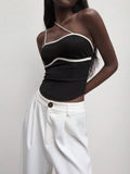 Unique Design Sensual Single Side Strap Vest