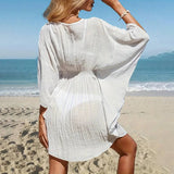 Solid Pullover Loose Fit Bikini Cover Up Top