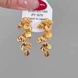 LEAF TASSEL FLOWER EARRINGS_CWAJE2045