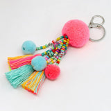 BOHEMIAN TASSEL WOMENS BAG PENDANT KEYCHAIN_CWMM3560