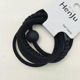 4PCS SET BALL SIMPLE HAIR TIES_CWAHA0333