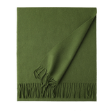 Unisex Wool Scarf Soft Solid Color With Tassels_Cwasc2707