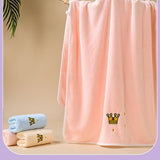 EMBROIDERED THICK CORAL FLEECE BATH TOWEL SET_CWMM2328