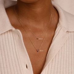 STAINLESS STEEL BIRTHSTONE HEART NECKLACE_CWMM5667