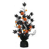 BLACK HALLOWEEN PUMPKIN MAPLE LEAF DECOR TREE_CWMM9828