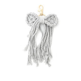BOW TASSEL KEYCHAIN HANDCRAFTED WRIST STRAP_CWAB5073