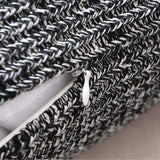 GRADIENT HERRINGBONE COTTON CABLE KNITTED PILLOW_CWMM2385
