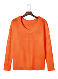 Solid Color Knit Loose Elongated Sleeve Turtleneck Sweater