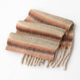 PLAID FLUFFY SCARF WARM TASSEL WINTER WRAP_CWASC0996