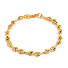 MINIMALIST PLAIN CHAIN BRACELET IN TITANIUM STEEL_CWAJE4874