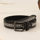 Vintage Embossed Western Pin Buckle Belt Unisex_Cwabe1240