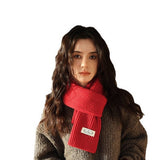 SOLID COLOR KNIT SCARF UNISEX WINTER ESSENTIAL_CWASC2280