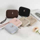 New Solid Leaf Decor Zipper Short Wallet_Cwab06258