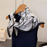 Vintage Stamp Herringbone Linen Feel Scarf_Cwasc03304