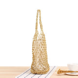 GOLD AND SILVER THREAD HANDMADE CROCHET BAG_CWAB2097