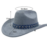 Unisex Suede Cowboy Hat Vintage Ethnic Style_Cwah04502