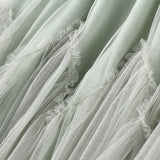 IRREGULAR PLEATED TULLE MIDI SKIRT WITH VOLUME_CWBMS0383