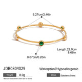 CLASSIC 18K GOLD PEARL BANGLE STAINLESS STEEL_CWAJE4695