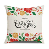CHRISTMAS FESTIVE FLOWERS AND LEAVES PILLOWCASE_CWMM1393
