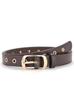 Trendy Fashion Simple Eyelet Leather Belt_Cwabe065