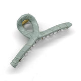 STYLISH SIMPLE PU LEATHER WRAPPED HAIR CLAW_CWAHA6376