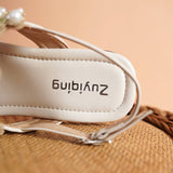 2024 PEARL SQUARE TOE FLIP TOE OPEN TOE SANDALS_CWSHS0703