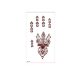 BROWN RED HENNA STYLE TATTOO STICKERS WATERPROOF_CWMM8344
