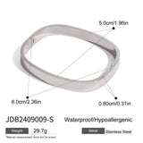 STAINLESS STEEL CURVED CLASP BANGLE SLEEK STYLE_CWAJE4661