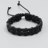 PERSONALIZED WOVEN VINTAGE LEATHER BRACELET_CWMM4463