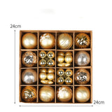 Cwmm10427_36Pcs Christmas Tree Ornaments Shiny Baubles Set
