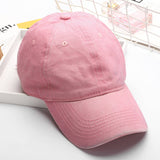 Washed Distressed Plain Cotton Baseball Cap_Cwah1854