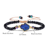 Cwaje3878_Natural Stone Beads Adjustable Braided Bracelet
