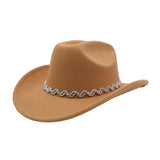 New Wool Fedora Cowboy Hat Western Ethnic Style_Cwah04460